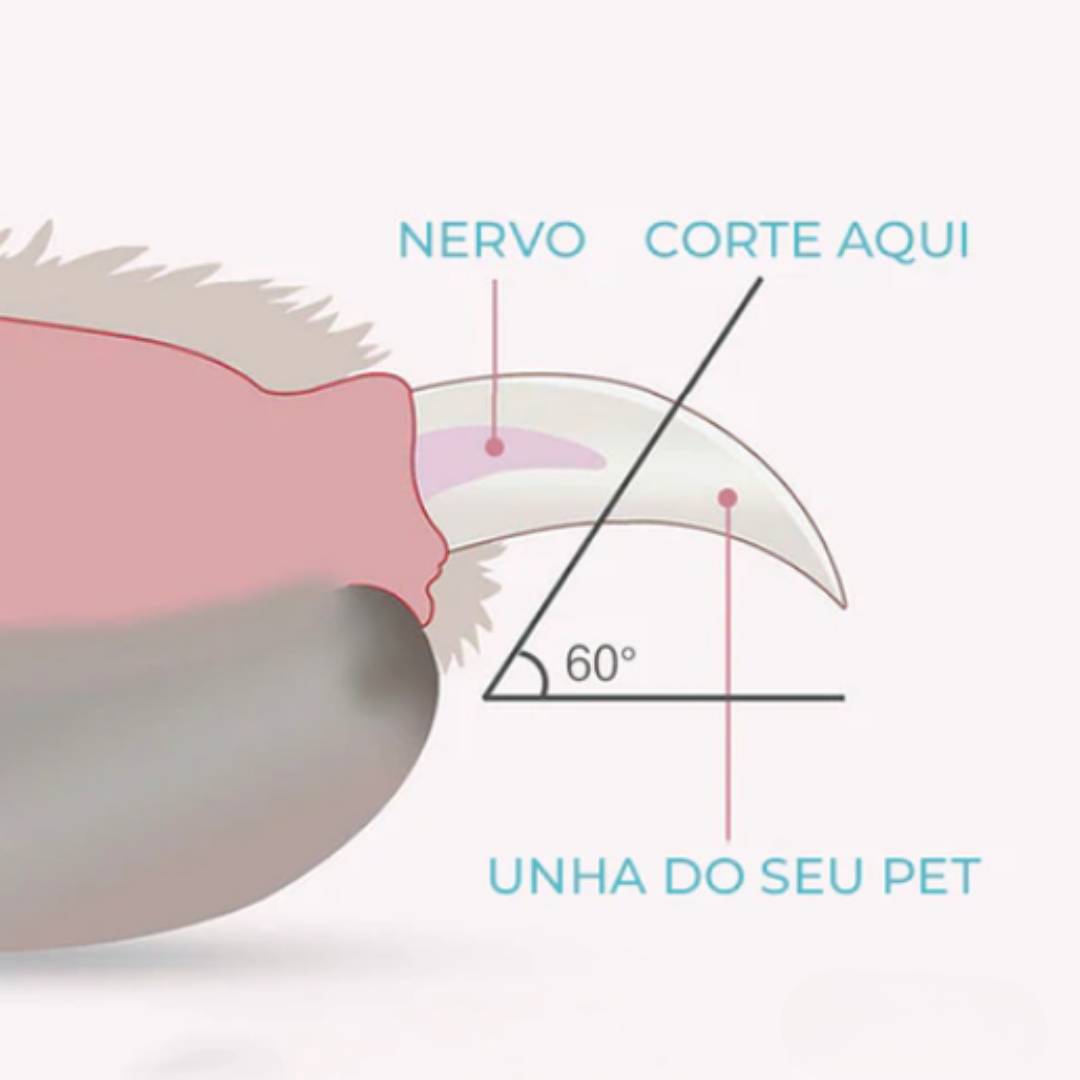 Antes e depois da higiene das unhas com ClearCut Pet